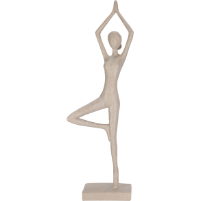 YOGA FIGUR STENDE DAME MED ARMENE OP  MAT SAND