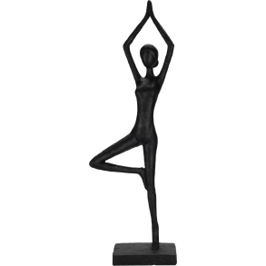 YOGA FIGUR STENDE DAME MED ARMENE OP  MAT SORT