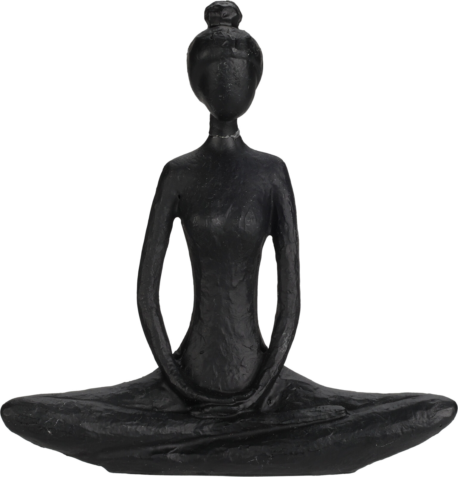 YOGA FIGUR SIDDENDE I KORSBENET STILLING  MAT SORT