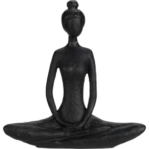 YOGA FIGUR SIDDENDE I KORSBENET STILLING  MAT SORT