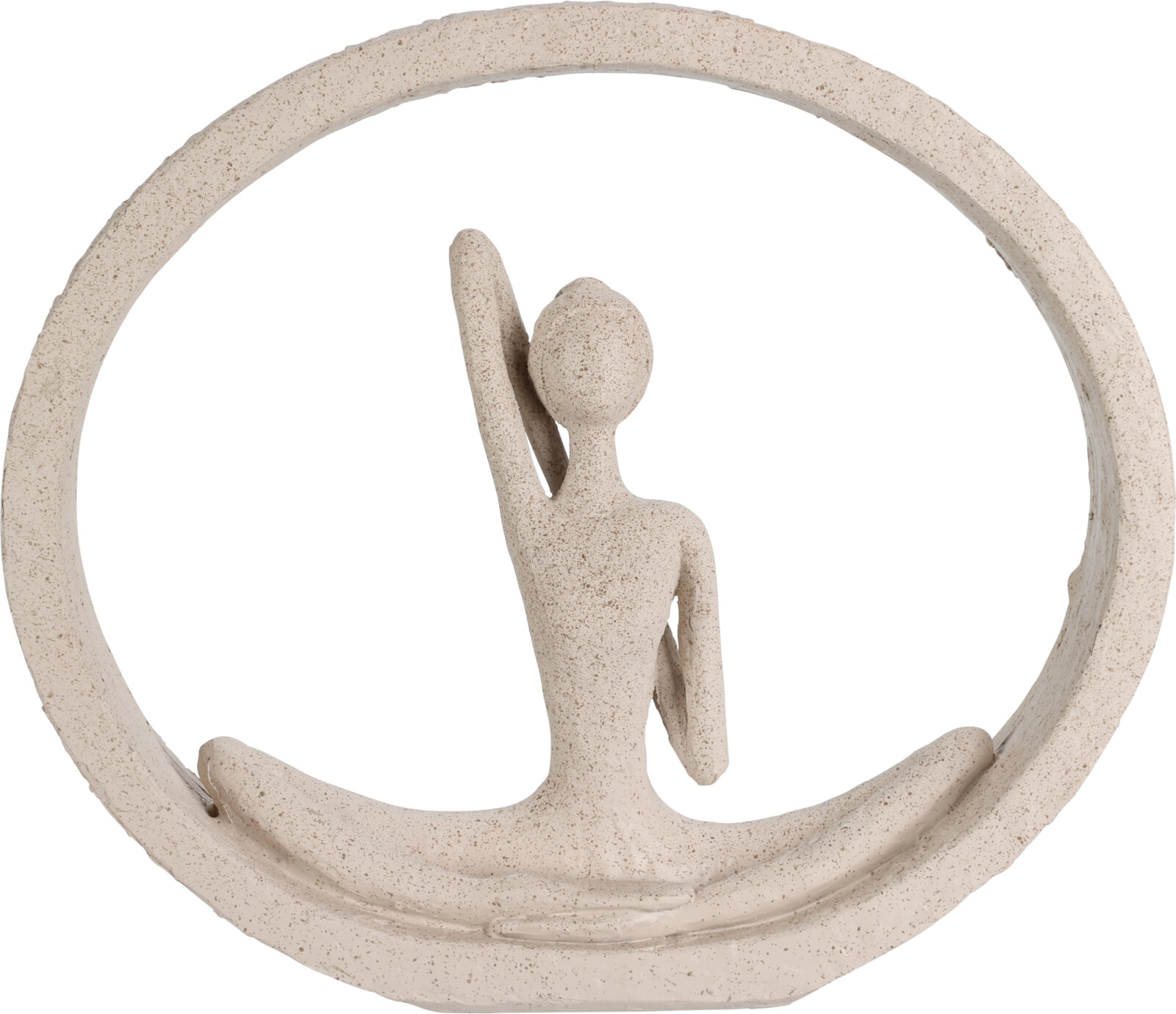 YOGA FIGUR SIDDENDE I CIRKEL  MAT SAND
