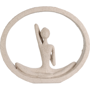 YOGA FIGUR SIDDENDE I CIRKEL  MAT SAND