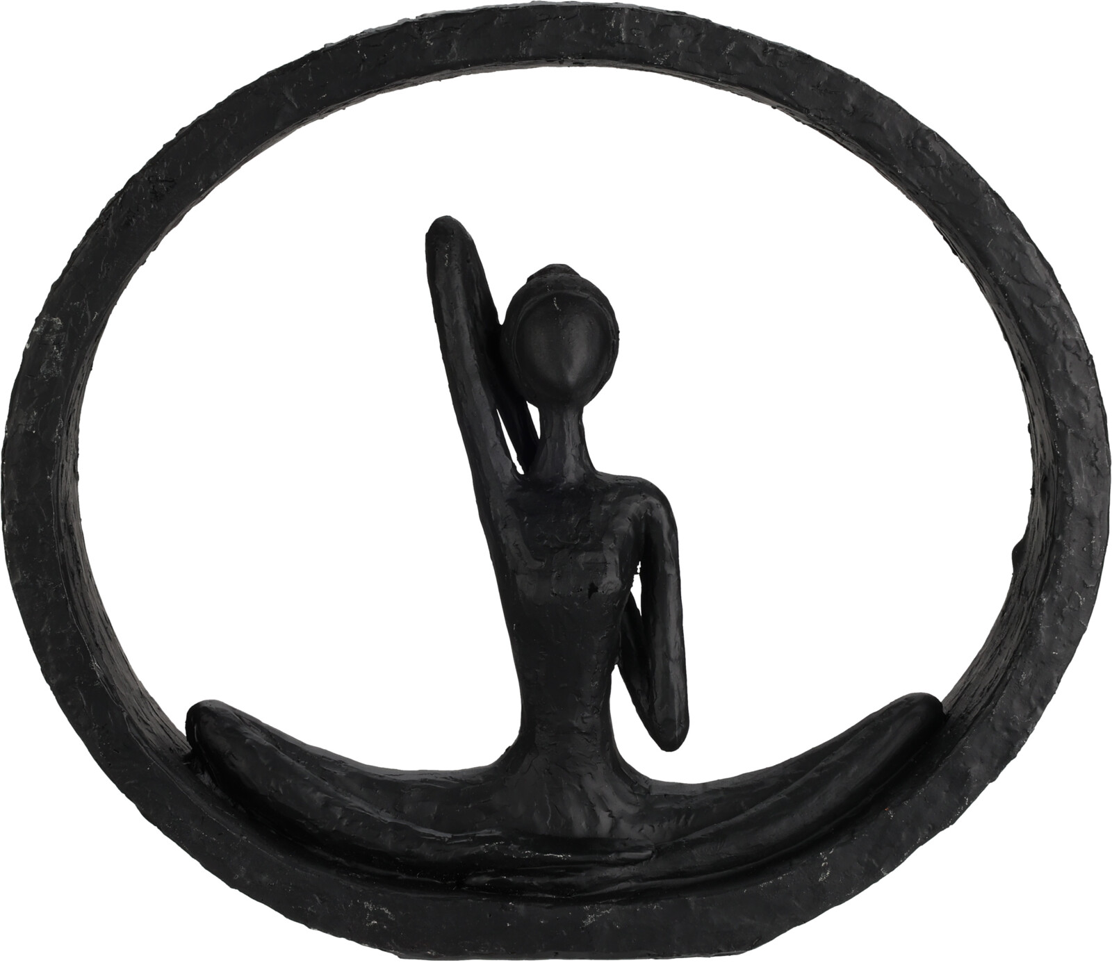 YOGA FIGUR SIDDENDE I CIRKEL  MAT SORT