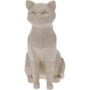 KAT SIDDENDE GEOMETRISK 20 CM  SAND