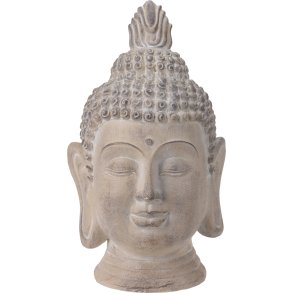 BUDDHA HOVED H53 CM  CREME ANTIK FINISH