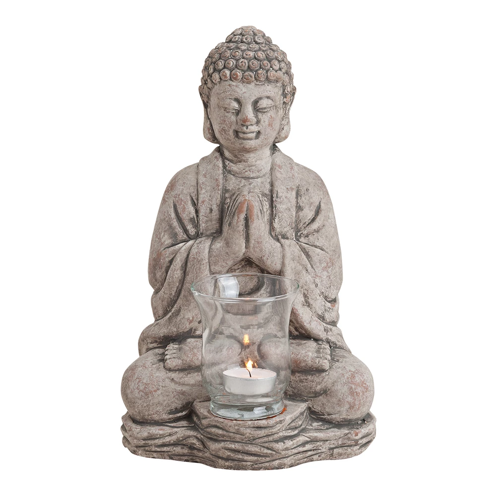 FYRFADSSTAGE BUDDHA H30 CM  FLERFARVET
