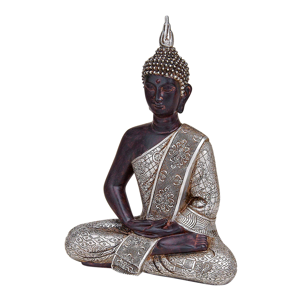 BUDDHA SIDDENDE H29 CM  SLV