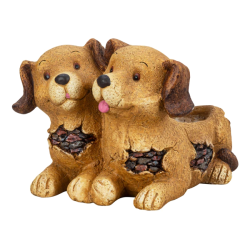 CHARMERENDE HUNDE MED PLADS TIL LIV OG HYGGE H24 CM � BRUN