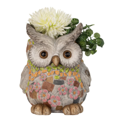 PLANTEPOTTE UGLE H32 CM � FARVERIG