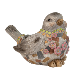 PLANTEPOTTE FUGL H28 CM  FLERFARVET