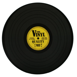 DKKESERVIET FORMET SOM VINYLPLADE 39 CM  GUL