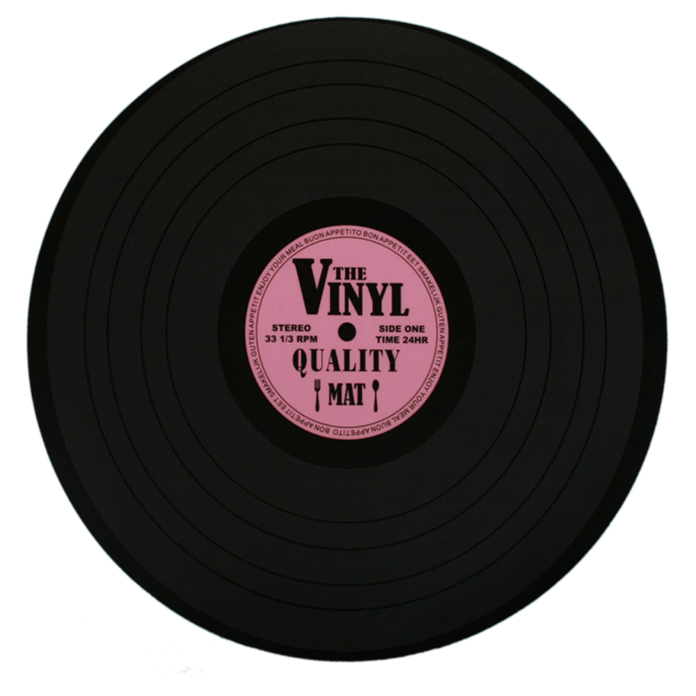 DKKESERVIET FORMET SOM VINYLPLADE 39 CM  LILLA