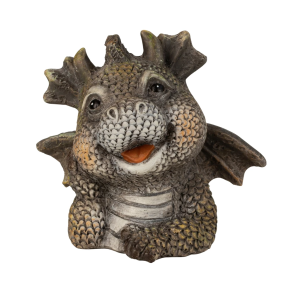 SMILENDE DRAGE H14 CM � HYGGELIG OG FINURLIG HAVEFIGUR