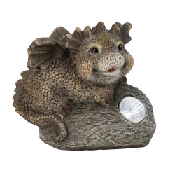 SMILENDE DRAGE MED SOLENERGI H16 CM � HAVEFIGUR