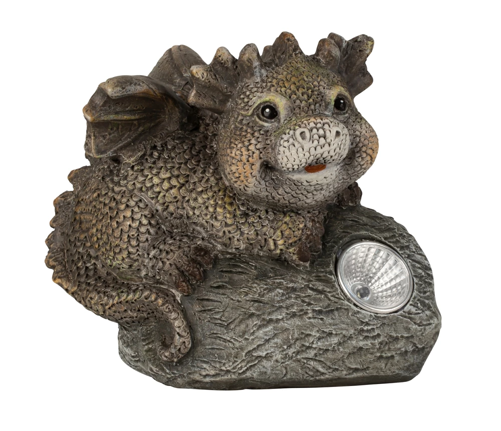 SMILENDE DRAGE MED SOLENERGI H16 CM � HAVEFIGUR