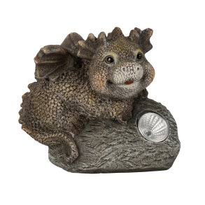 SMILENDE DRAGE MED SOLENERGI H16 CM � HAVEFIGUR