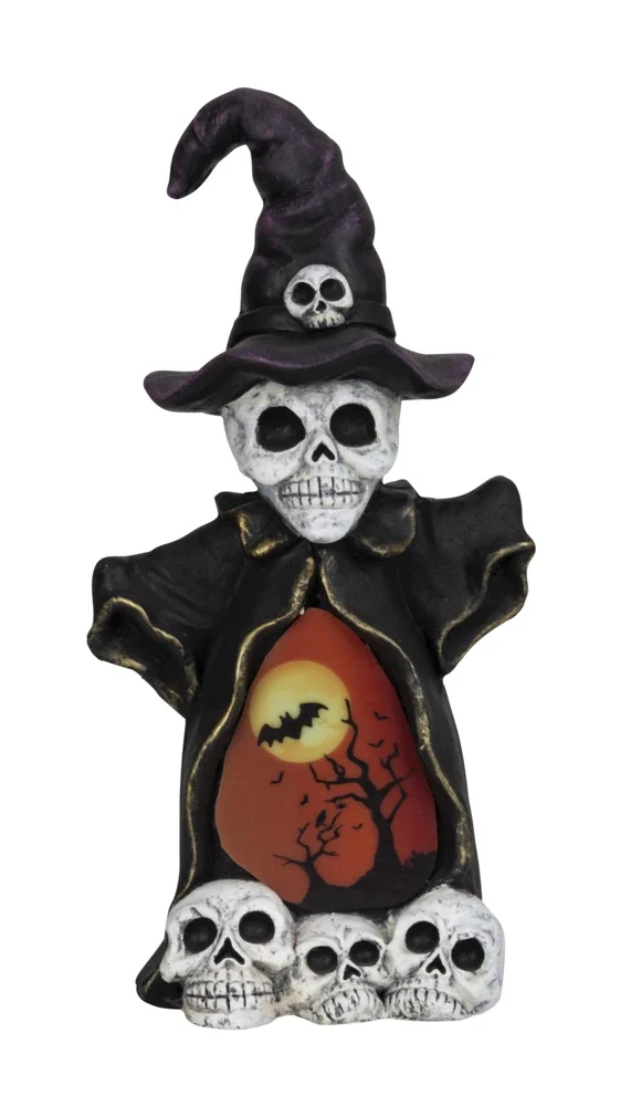 ET FARVERIGT SP�GELSE MED MASSER AF HALLOWEEN � STEMNING