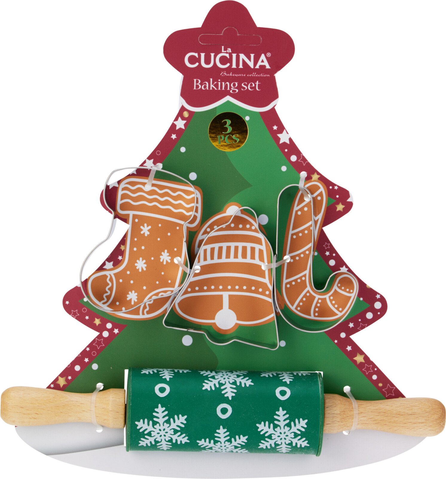 BRNE BAGEST  1 KAGERULLE + 3 KAGEUDSTIKKERE (JULETR)