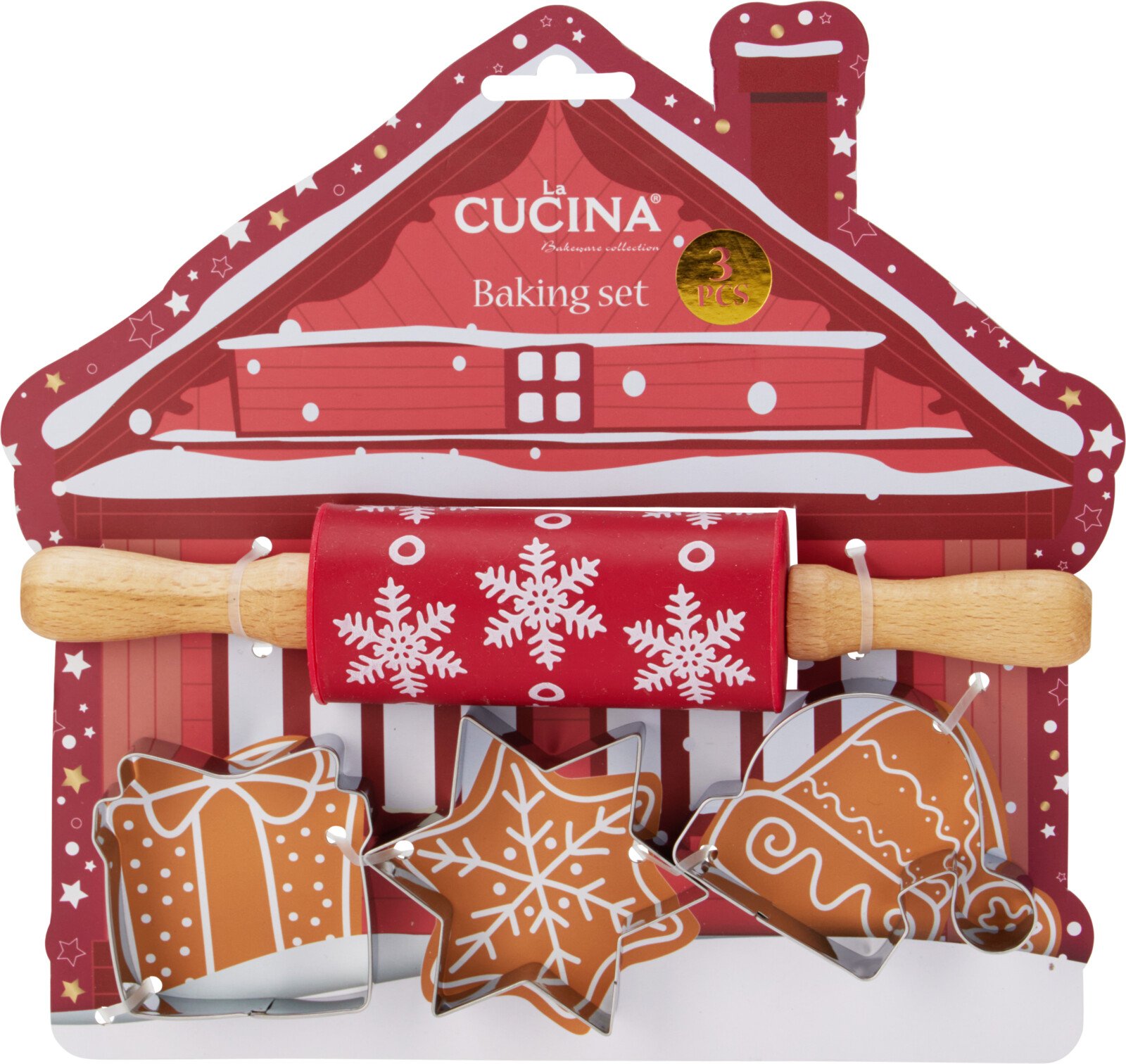 BRNE BAGEST  1 KAGERULLE + 3 KAGEUDSTIKKERE (KAGEHUS)