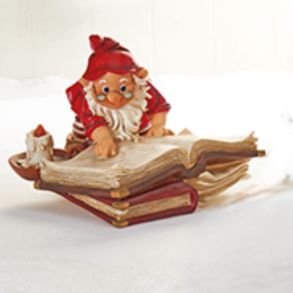 POBRA SKOVMAND 16 x 23 CM  LSER BOG MED LYSET FRA STEARINLYS