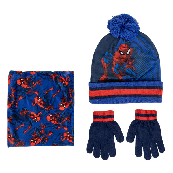 SPIDERMAN HUE-S�T TIL DRENGE � ORANGE OG BL�
