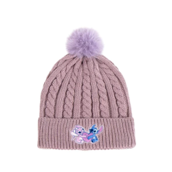 STRIKKET HUE-S�T MED ANGEL &amp; STITCH � LILLA