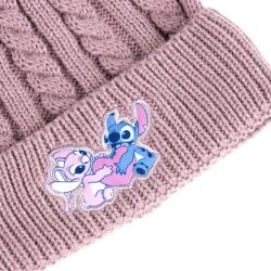 STRIKKET HUE-S�T MED ANGEL &amp; STITCH � LILLA