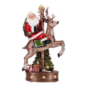 JULEMANDEN P RENSDYR LED 19,5 X 12 X 33,5 CM  FLERFARVET