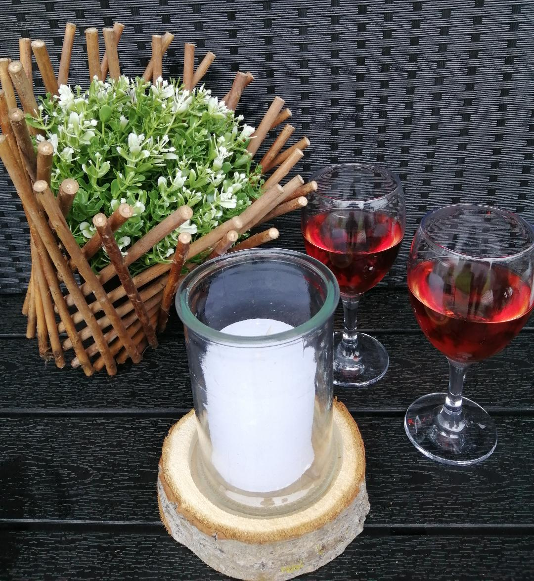 3 I 1 ELEGANT HJ LYSESTAGE KOMBINATION LYS, GLAS OG TR  HVID