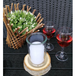 3 I 1 ELEGANT HJ LYSESTAGE KOMBINATION LYS, GLAS OG TR  HVID