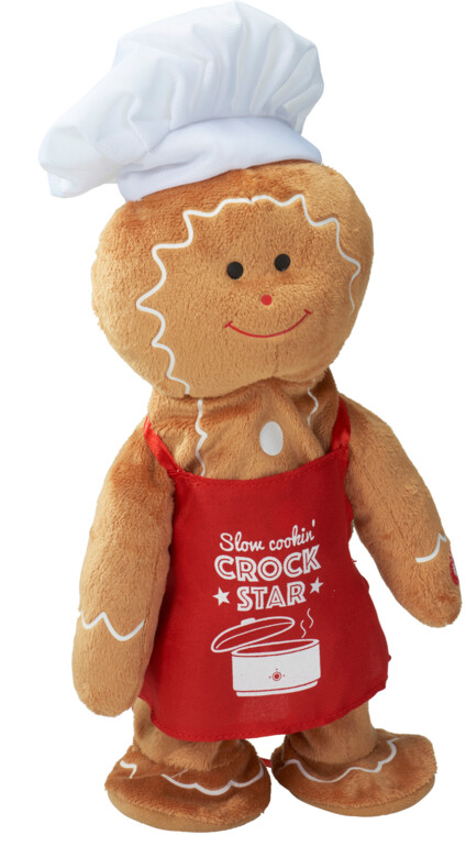 PEBERKAGEMAND I PLYS MED FORKLDE OG KOKKEHUE  H35 CM