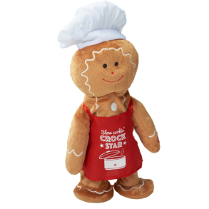 PEBERKAGEMAND I PLYS MED FORKLDE OG KOKKEHUE  H35 CM