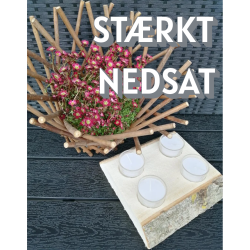 4 I 1 ELEGANT LYSESTAGE KOMBINATION LYS, GLAS OG TR� � HVID