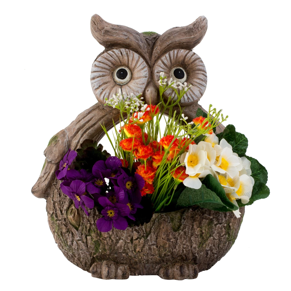 DEKORATIV UGLE FIGUR TIL HAVEN H33 CM � GR�