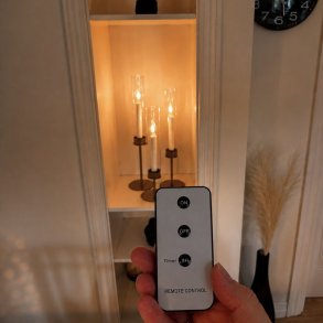 CYLINDER LYSESTAGE MED LED LYS � S�T MED 3 STK.