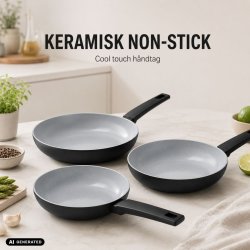 PANDES�T 3 STK. I STILRENT DESIGN � MAT SORT/GR�