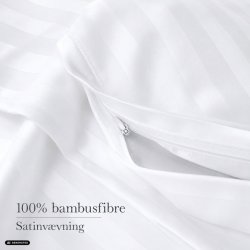 BAMBUS SATIN SENGES�T � HVID