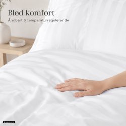 BAMBUS SATIN SENGES�T � HVID