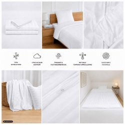 BAMBUS SATIN SENGES�T � HVID