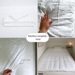 BAMBUS SATIN SENGES�T � HVID
