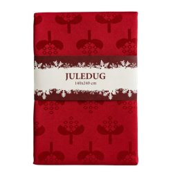 JULEDUG 140 X 240 CM MED KLASSISKE JULEHJERTER � R�D