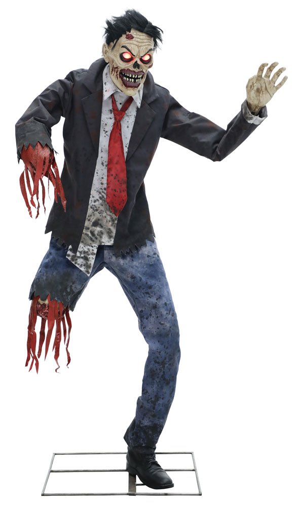 ANIMERET ZOMBIE NEDREVET OG SKR�MMENDE � H 1,8 METER