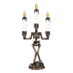 LED-LYSESTAGE MED KRANIUM TIL 3 LYS � H36 CM