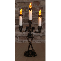 LED-LYSESTAGE MED KRANIUM TIL 3 LYS � H36 CM