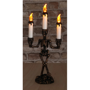 LED-LYSESTAGE MED KRANIUM TIL 3 LYS � H36 CM