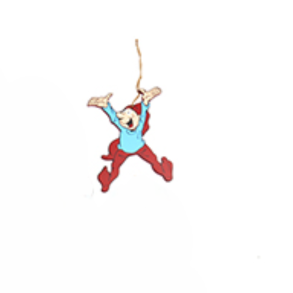 BRAMMING TR NISSE GRINENDE MED ARMENE I VEJRET  25 CM