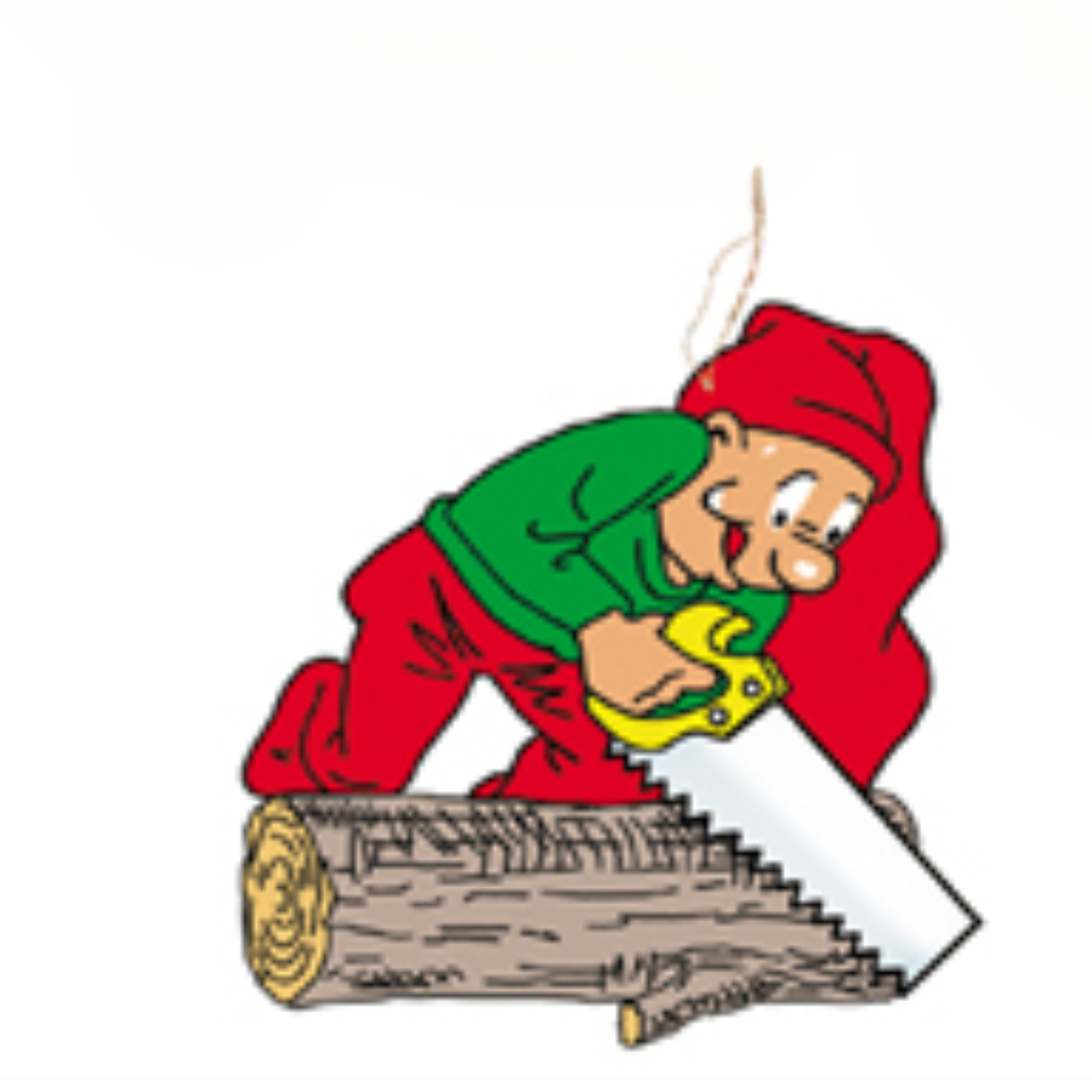 BRAMMING TR NISSE ARBEJDER I TR MED SAV  40 CM