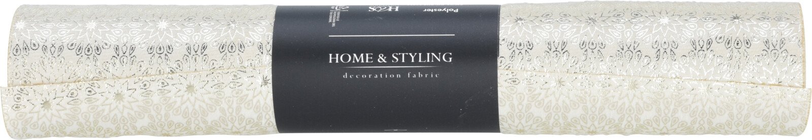 JULEBORDLBER MED MNSTER  ELFENBEN OG CHAMPAGNEFARVET