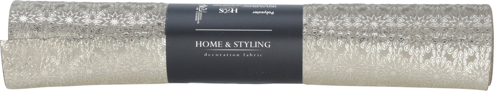 JULEBORDLBER MED MNSTER  SART BRUN OG CHAMPAGNEFARVET