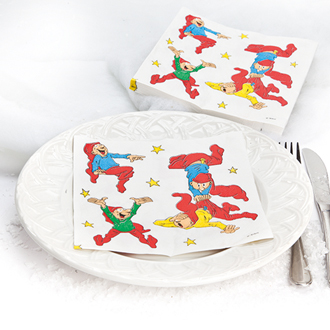 SERVIETTER MED BRAMMING NISSER  20 STK I PAKKEN